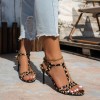 Size 36-43 new summer women's open toe sexy leopard cross narrow band high heels party women sandals sandalias mujer Size 36-43 new summer women's open toe sexy leopard cross narrow band high heels party women sandals sandalias mujer