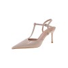 Fashion Buckle Strap Women Pumps Sexy Pointed Toe Thin High Heels Slingbacks Sandals Fashion Wedding Party Mule Shoes