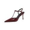 Fashion Buckle Strap Women Pumps Sexy Pointed Toe Thin High Heels Slingbacks Sandals Fashion Wedding Party Mule Shoes