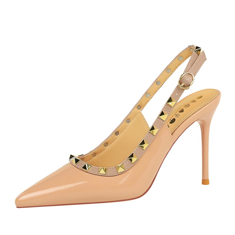 BIGTREE River Mixed Colors Office Lady High Heels Pointed toe Stiletto Elegance Women's Pumps Slingbacks 9.5cm Apricot Black BIGTREE River Mixed Colors Office Lady High Heels Pointed toe Stiletto Elegance Women's Pumps Slingbacks 9.5cm Apricot Black