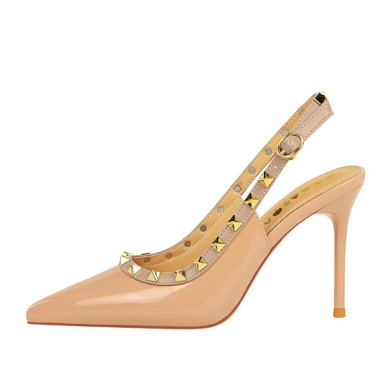BIGTREE River Mixed Colors Office Lady High Heels Pointed toe Stiletto Elegance Women's Pumps Slingbacks 9.5cm Apricot Black BIGTREE River Mixed Colors Office Lady High Heels Pointed toe Stiletto Elegance Women's Pumps Slingbacks 9.5cm Apricot Black