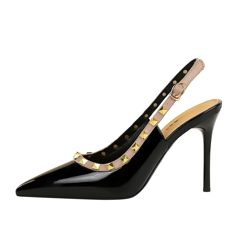 BIGTREE River Mixed Colors Office Lady High Heels Pointed toe Stiletto Elegance Women's Pumps Slingbacks 9.5cm Apricot Black BIGTREE River Mixed Colors Office Lady High Heels Pointed toe Stiletto Elegance Women's Pumps Slingbacks 9.5cm Apricot Black