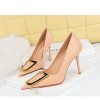 BIGTREE Shoes Women 10 Cm Metal Buckle Ladies Pumps Luxury Women's Banquet Shoes Stilettos High Heels Women Sexy Party Shoes
