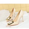 BIGTREE Shoes Women 10 Cm Metal Buckle Ladies Pumps Luxury Women's Banquet Shoes Stilettos High Heels Women Sexy Party Shoes