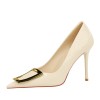 BIGTREE Shoes Women 10 Cm Metal Buckle Ladies Pumps Luxury Women's Banquet Shoes Stilettos High Heels Women Sexy Party Shoes