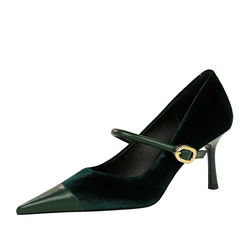 BIGTREE Shoes New Buckle Design Women Pumps Pointed Shoes High Heels Suede Stilettos Heels 7cm 10cm Ladies Shoes Large Size 43 BIGTREE Shoes New Buckle Design Women Pumps Pointed Shoes High Heels Suede Stilettos Heels 7cm 10cm Ladies Shoes Large Size 43