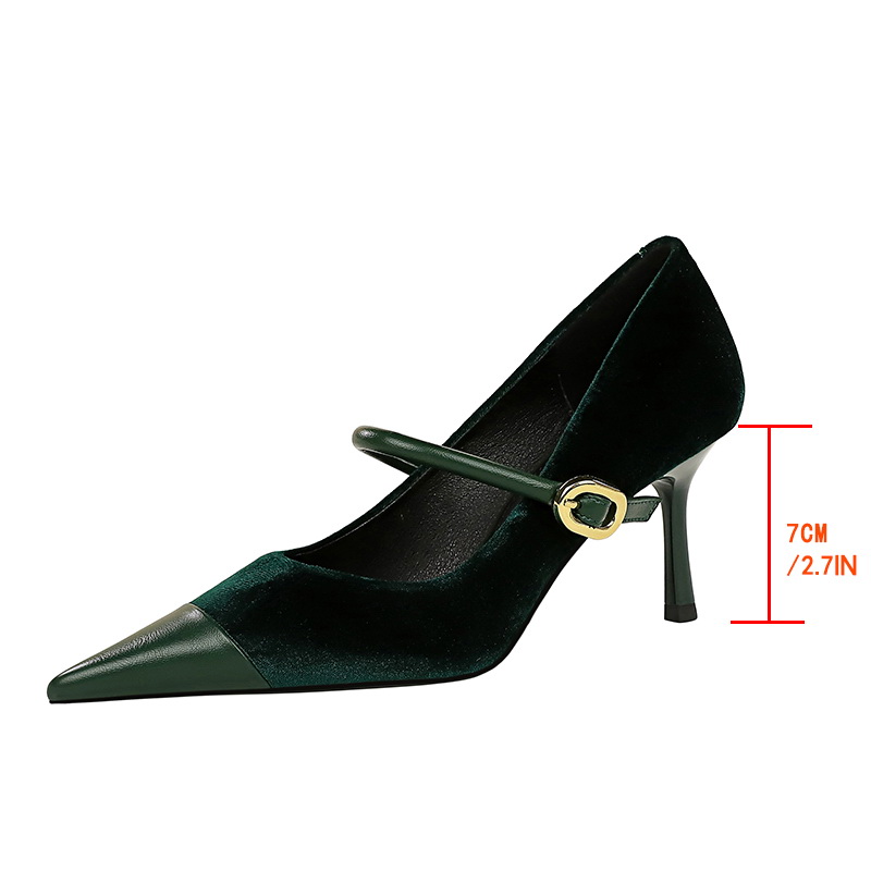 BIGTREE Shoes New Buckle Design Women Pumps Pointed Shoes High Heels Suede Stilettos Heels 7cm 10cm Ladies Shoes Large Size 43 BIGTREE Shoes New Buckle Design Women Pumps Pointed Shoes High Heels Suede Stilettos Heels 7cm 10cm Ladies Shoes Large Size 43