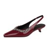 BIGTREE Shoes 4 cm Kitten heels Women Pumps Patent leather Low-heel Women Shoes Rhinestone Women heels Summer Women Sandals 2025 BIGTREE Shoes 4 cm Kitten heels Women Pumps Patent leather Low-heel Women Shoes Rhinestone Women heels Summer Women Sandals 2025