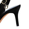 Metal Square Buckle Thin Heel Party Shoes Black Green White Woman Pointed Toe Hollow Back Strap Pumps Middle Heel Sandals Metal Square Buckle Thin Heel Party Shoes Black Green White Woman Pointed Toe Hollow Back Strap Pumps Middle Heel Sandals